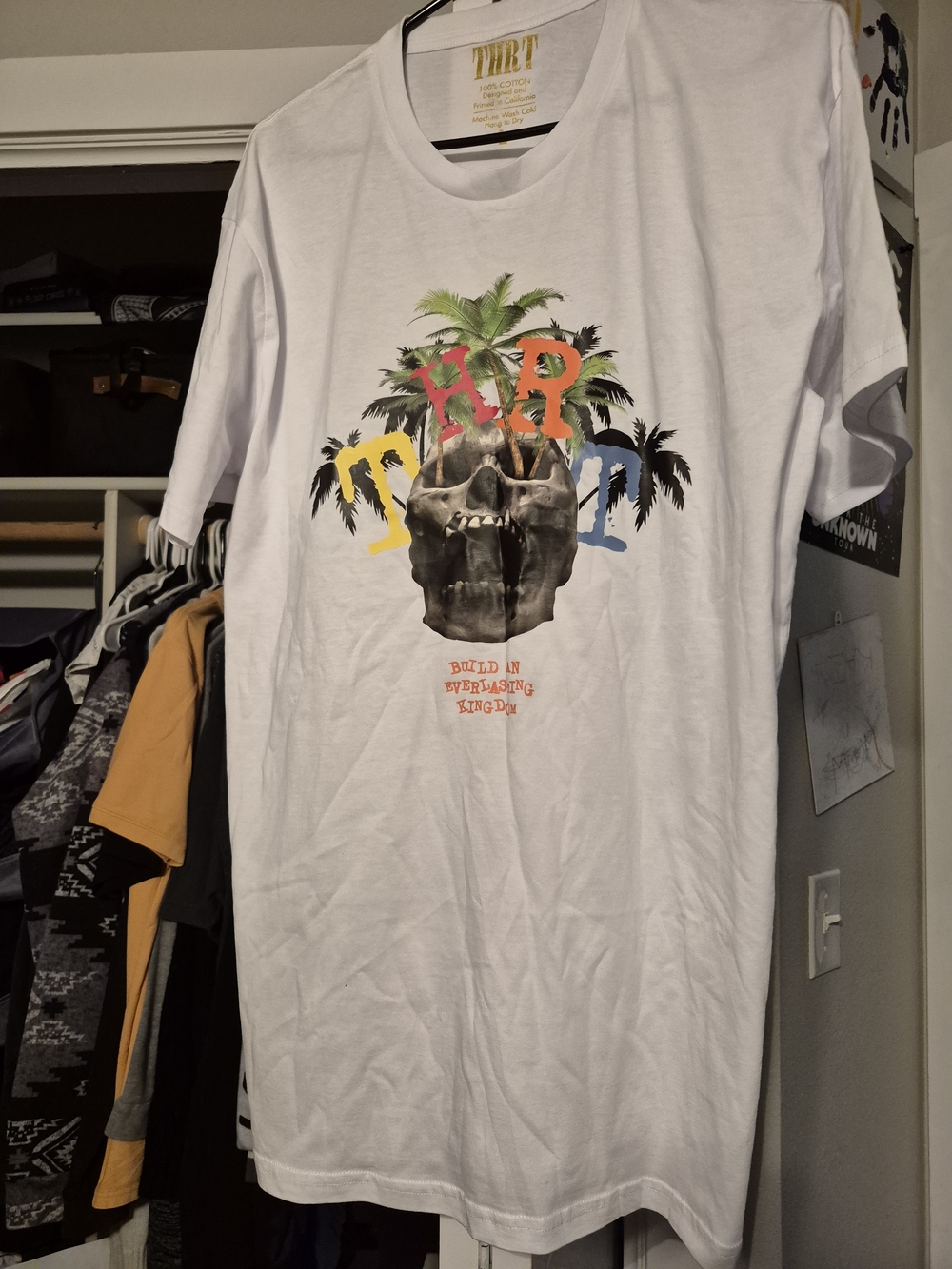 THRT White Skull & Palm Tree Graphic Tee